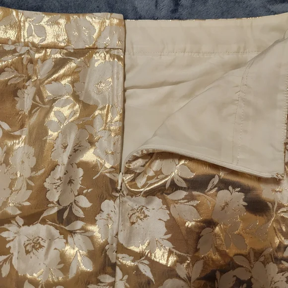 J. Crew Embellished Gold and Cream Mini Skirt - Picture 4 of 5